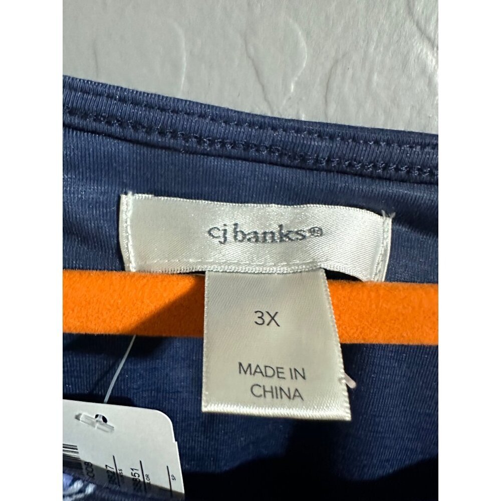 Christopher & Banks Women's Placed Floral Shirred Shoulder Embellished size 3X - Picture 5 of 8